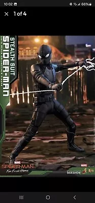 Hot Toys Spider-Man: Far From Home - Spider-Man (Stealth Suit) 1/6th Scale... • $175