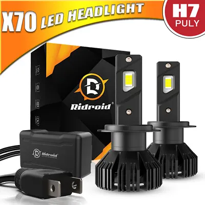 H7 LED Headlight Super Bright CANbus Bulbs Kit White 24000LM High/Low Beam 6500K • $22.99