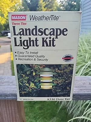 Mason Weathertite 3 Tier Wired Landscape Light Kit K330 Green Vtg Landscape Lite • $34.96