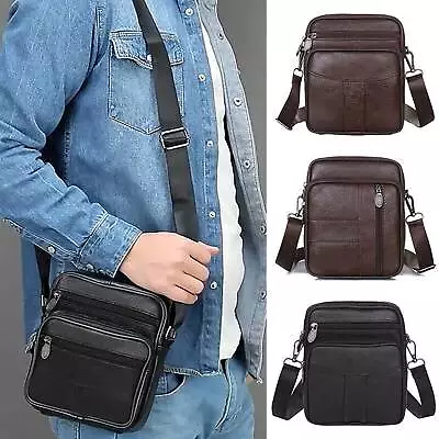 Mens Genuine Leather Business Messenger Shoulder Bags Travel Satchel Handbags • $21.95