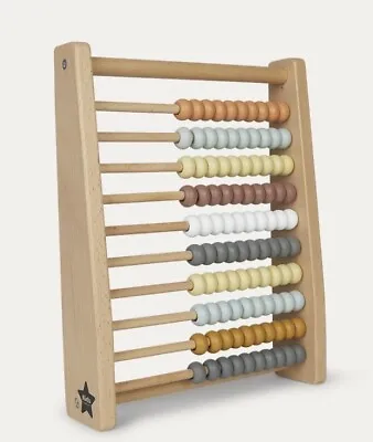 Kid’s Concept Scandinavian Wooden Abacus Counting Toy EXC.COND • £17
