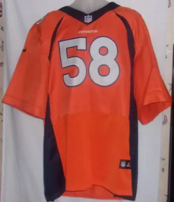 Von Miller #58 Denver Broncos NFL Nike Orange Blue Jersey Adult Size: 60 • $29.99