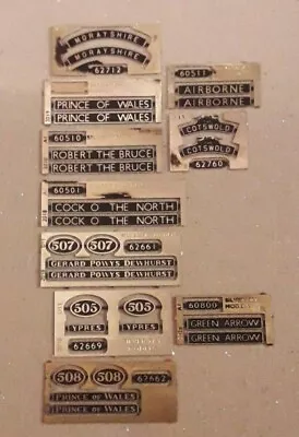 00 (4mm) Silver Tay Models LNER And GCR Nameplates • £7.99