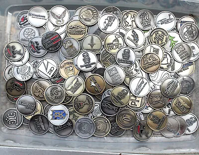 $9.99 • Buy Batch 16  Assorted Logo Golf Ball Magnetic Coin  Markers Collection Brass Silver