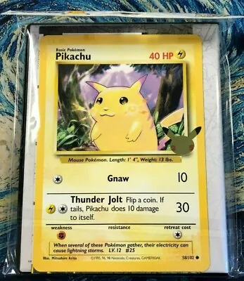 Pokemon 25th Anniversary First Partner Collector's Binder With Oversized Pikachu • $9.98