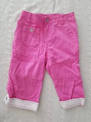 Ralph Lauren Baby Gurl Wide Leg Pants Sz 18 Months Pink EUC • $14.95