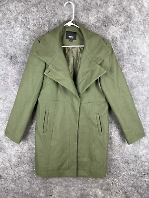 Mossimo Coat Womens XL Green Wool Blend Pockets Collared • $23.99