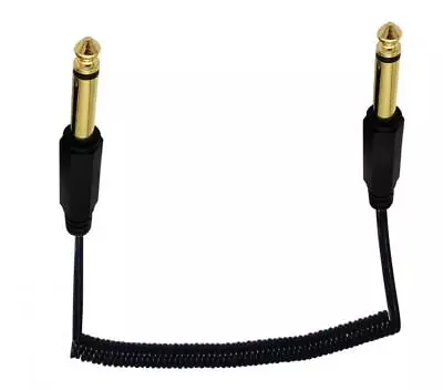 £4.95 • Buy 6.35mm (1/4 ) Mono Male Jack To 6.35mm Mono Male Coiled Audio Cable