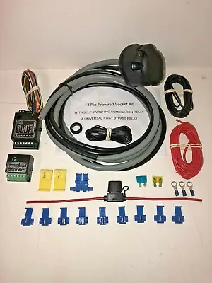 CTELWK06 Towbar 13pin Universal Wiring Kit C/w 7way Bypass & Splitcharge Relays • £60