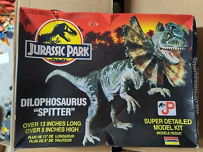  Jurassic Park  Vintage Dilophosaur Model Kit By Lindberg 1992 • £50