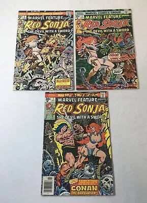 1970s MARVEL FEATURE #2 3 7 ~ Lower Grade ~ RED SONJA • $12.95