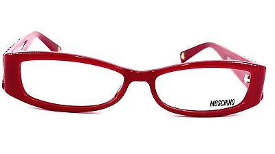Moschino MO01802 Women's Plastic Eyeglass Frame -Red 51-14 Hearts In Crystals • $62.97