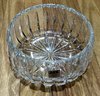 ACC 24% LEAD CRYSTAL BOWL 10'' GLASS IS HAND CUT In POLAND 7” • $90
