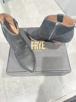Frye Rory Black Booties Suede Size 8.5 • $16