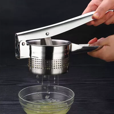 Lemon Squeezers Juicer Manual Press Stainless Steel Lime Citrus Fruit Extractor • £10.43