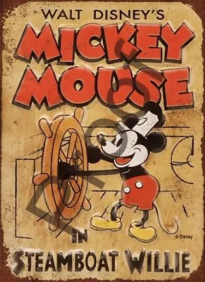 Mickey Mouse  #s212 Sign 8 X 6  Garage Shed Aluminium Metal New  Disney  • £5.95