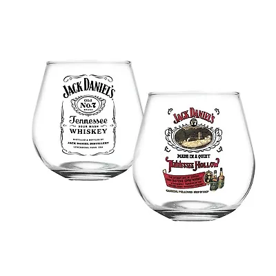 Jack Daniels Heritage Globe Glasses Set Of 2 Man Cave Fathers Day Birthday Gift • $29.95