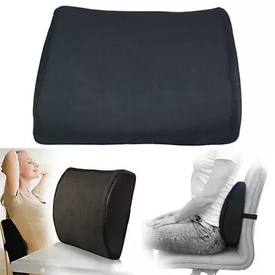 Car Waist Pillow Seat Back Support Lumbar Lower Memory Foam Bolster Cushion Pad • £11.39