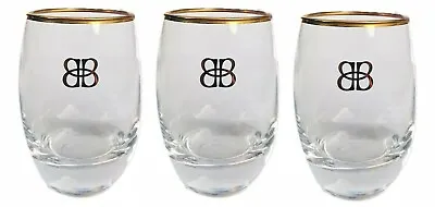 Baileys Irish Cream Liqueur 3 Luxury Gold Rimmed Spirit Cocktail Glasses IRE • $39.99