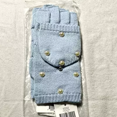 Nwt Kate Spade New York Ocean Fog Pearl Pop Top Convertible Mittens To Gloves On • $60