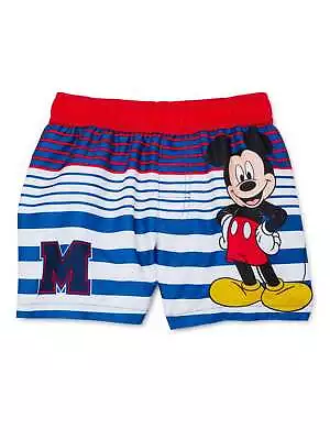 Disney Mickey Mouse Stripe Swim Shorts Size 3t 4t 5t New! • $8.98