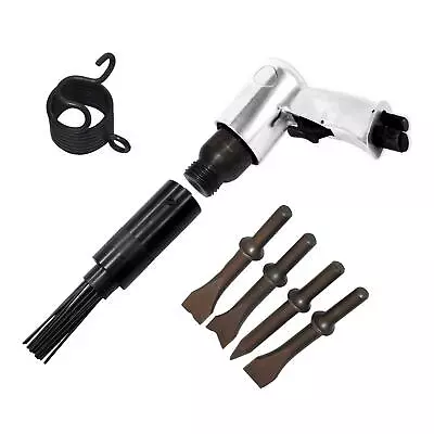 150mm Air Hammer Gun Kit + Needle Descaler Paint Rust Remover + 4 X Chisel Bits • £29.99