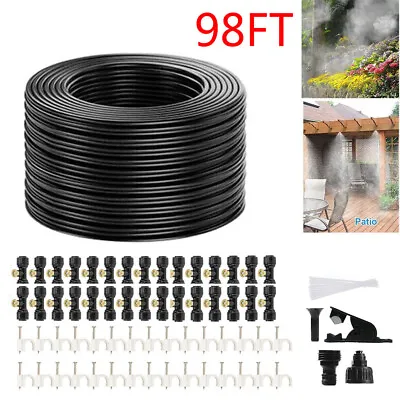 98Ft Misting Cooling System Patio Garden Mister Nozzle Irrigation Water Outdoor • $24.66