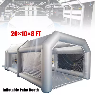 Inflatable Paint Booth Portable Spray Paint Car Tent 2-Filter System 20×10×8 FT! • $426.56