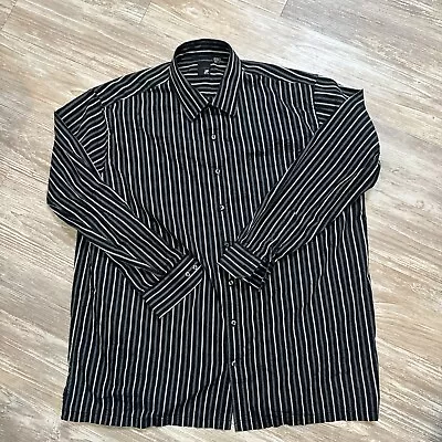 JF J Ferrar Modern Fit Dress Shirt Striped Long Sleeve Mens 2XLT 18-18 1/2 • $15.99