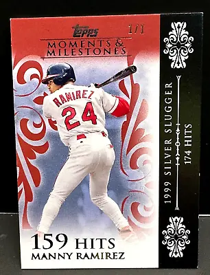 Manny Ramirez 2008 Topps Moments & Milestones 1/1 RED One Of One Card #118 • $99.95