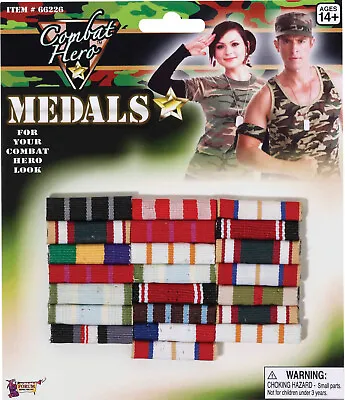 £7.65 • Buy Military Ribbons Bars Medals Army Soldier Fancy Dress Costume Outfit Accessory
