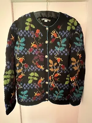 Kaffe Fassett Style Hand-knitted Ladies Cardigan/Jacket By Ian Snow 100% Wool. • £55