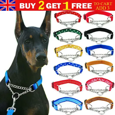 £7.19 • Buy STRONG TRAINING TRAINER DOG COLLAR ADJUSTABLE SEMI HALF CHOKE CHOKER CHAIN Metal