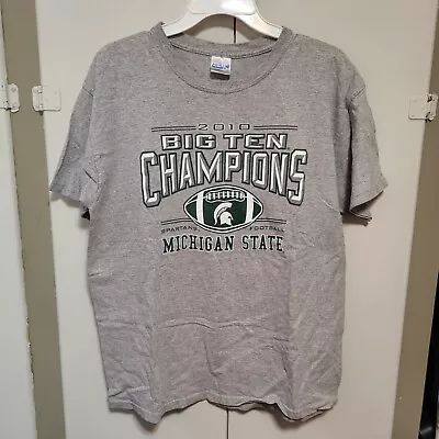 Michigan State Spartans Football LARGE T-Shirt 2010 Big Ten Champions • $10