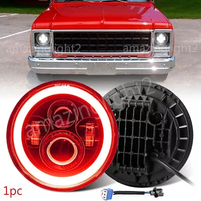 7  Inch Round LED Headlight Hi-Lo Beam Fit Chevy C10 C20 1975-1980 Truck 1942-60 • $31.99