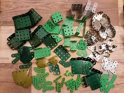 Meccano Bundle Green Brackets Plates Connectors And More • £14.99