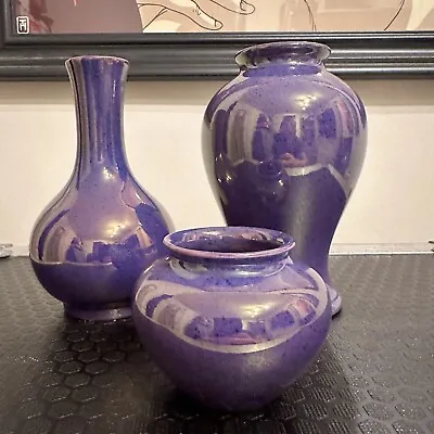 Moorcroft Pottery Purple Lustre Vase 1920-1947 • £135