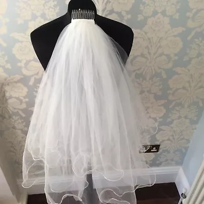 BHS Ivory Veil With Comb Old Stock For Dressing Up Or Hen Nights • £3