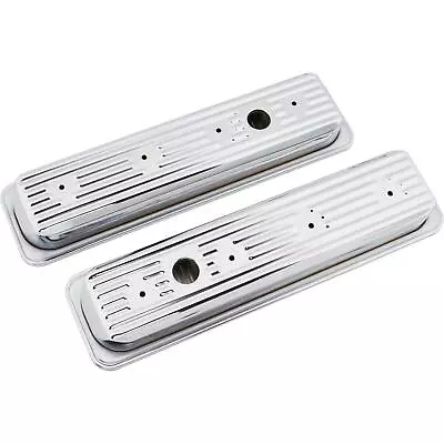 Chrome Centerbolt Valve Covers 1-Hole Fits Chevy Small Block 1987-Up • $37.99