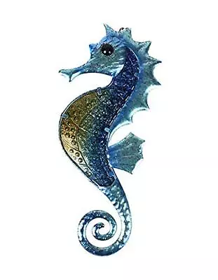 Liffy Metal Seahorse Wall Decor Glass Ocean Hanging Wall Art Beach Theme Deco.. • $29.22