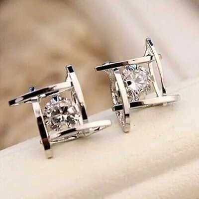 1.Ct Round Cut Moissanite Cluster Stud Earring's 14K White Gold Plated • $69.59