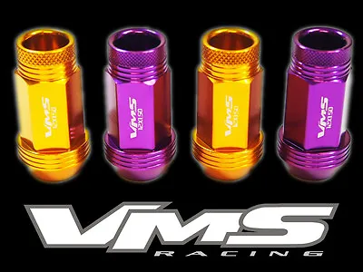 Vms 20pc Chevy Corvette C4 C5 C6 C7 48mm Premium Lug Nuts 12x1.5 Purple Gold Mix • $59.88