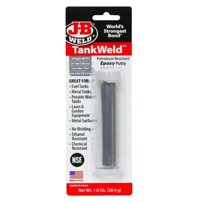 $20.70 • Buy JB Weld TankWeld Epoxy Putty Stick Autoweld Fuel Resistant Tank Repair J-B 8217