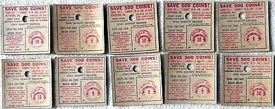 Vintage Mixed Lot Of 10 Mallo Cup Play Money Insert Cards - Altoona PA • $8