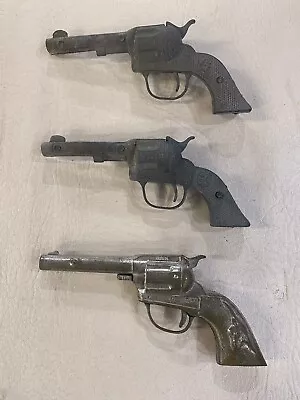 Vtg TEX Hubley “Texas Longhorn Group” Metal Cap Toy Gun + 2 Others. 3 Total! • £8.11