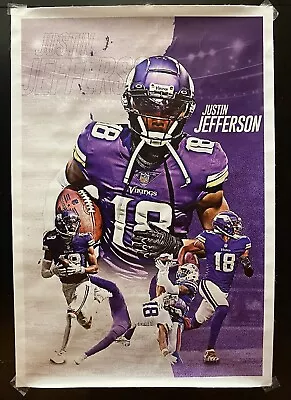 Justin Jefferson Minnesota Vikings 16” X 24” Canvas Poster • $12