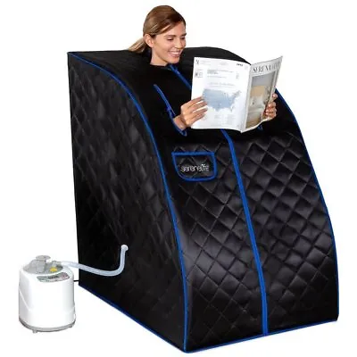 Serenelife Portable Steam Sauna- One Person Sauna For Detox & Weight Loss -Black • $150.99