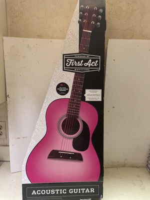 $39 • Buy First Act 6 String Acoustic Guitar W/ Chord Cards, Extra Strings, Online Lessons