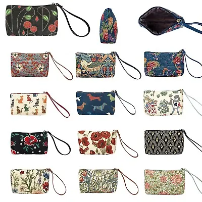 Signare Tapestry Wristlet Pouch Bag Purse Hand Loop Smart Phone Keys Organiser • £14.99