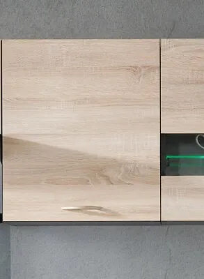 500mm Kitchen Wall Unit Cabinet 1 Door 50cm Cupboard Wenge/Oak Effect Junona • £69.95